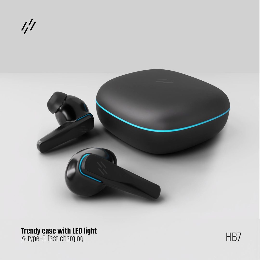 Heatz HB7 Wireless Earbuds (Black)