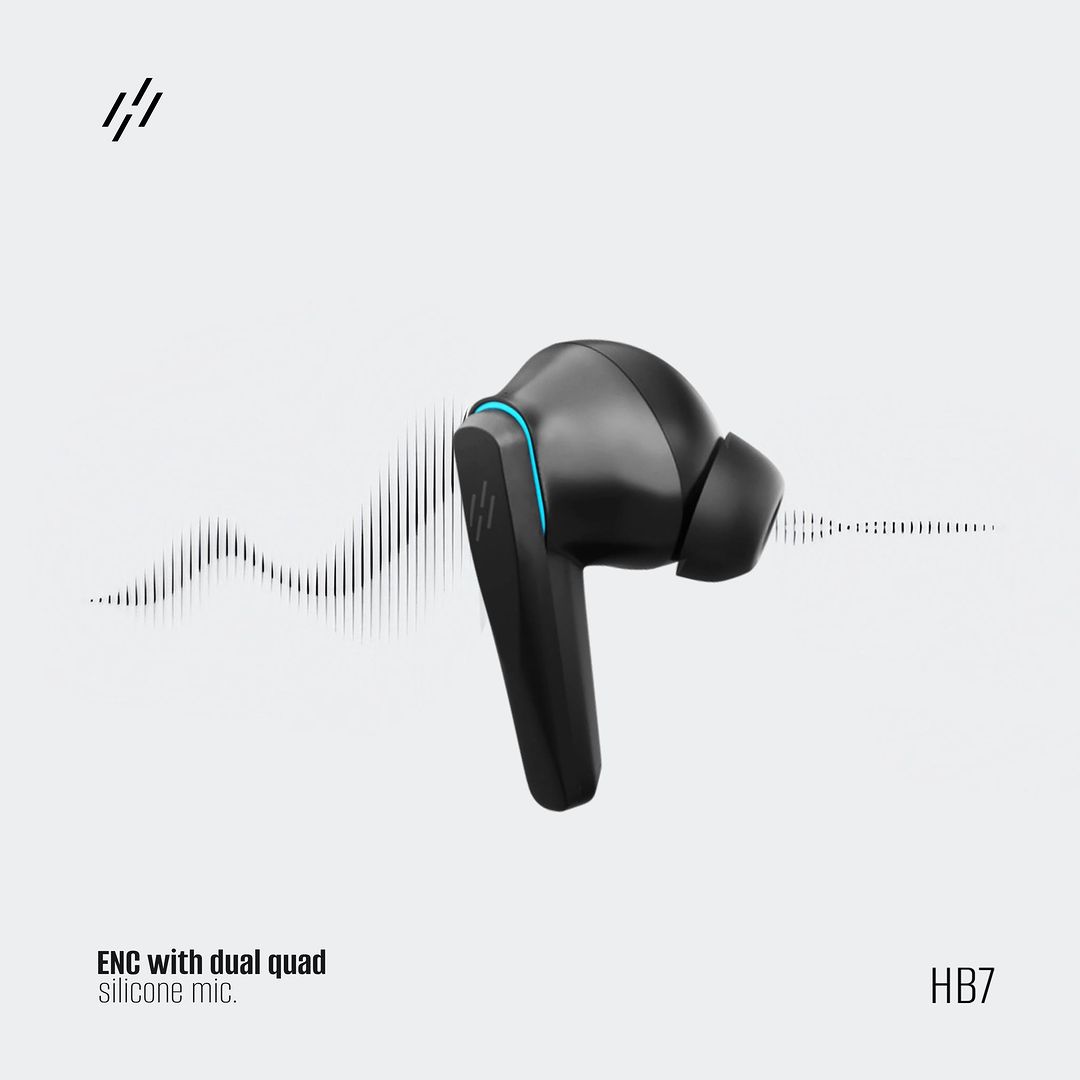 Heatz HB7 Wireless Earbuds (Black)