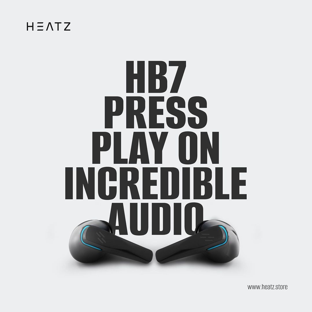 Heatz HB7 Wireless Earbuds (Black)