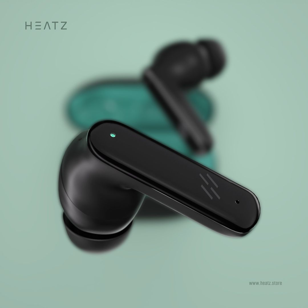 HEATZ HB6 V5.3 TWS Wireless Earphones – Noise Cancelling with ENC, Bluetooth 5.3, 400mAh Battery